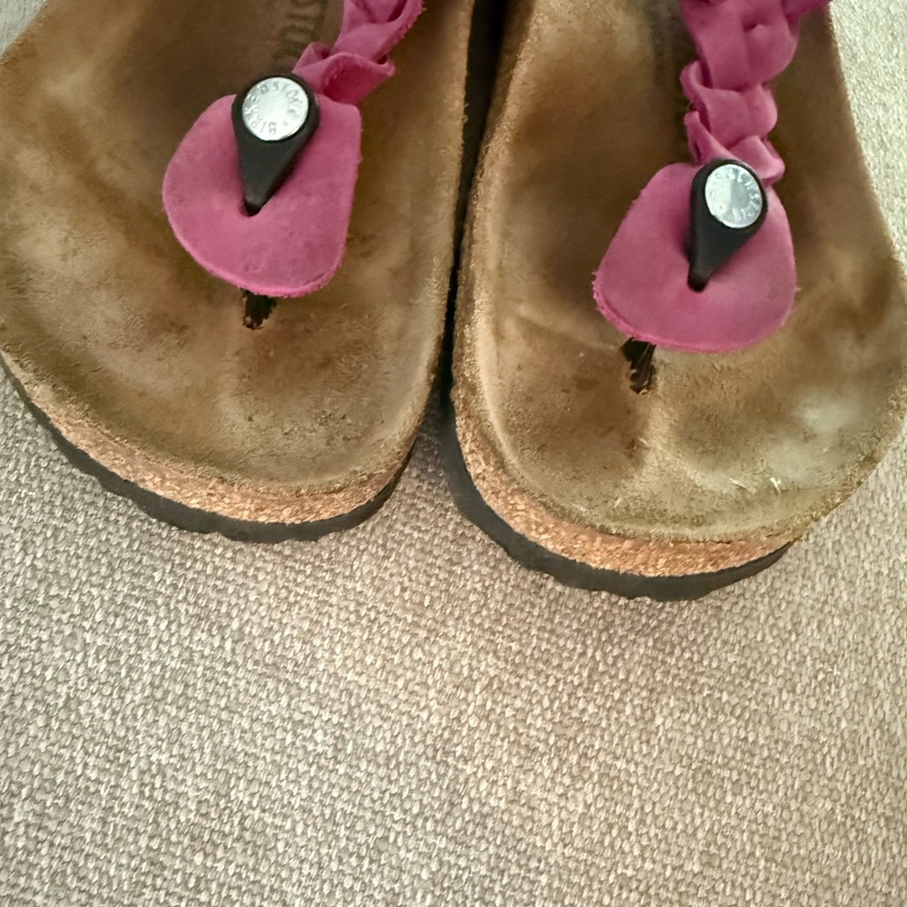 Birkenstock Pink Braided Sandals